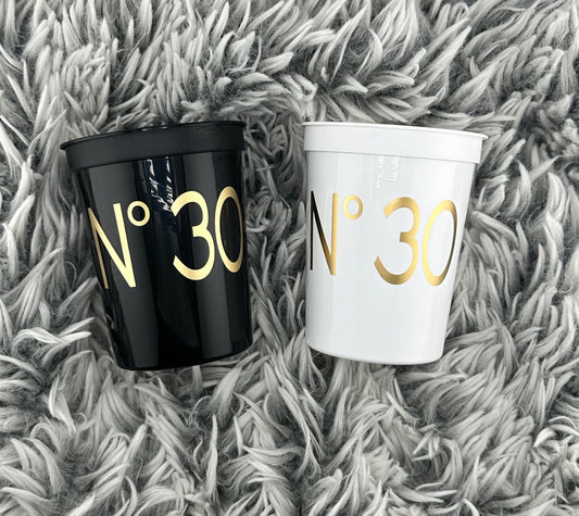 30th Birthday Party Cups, Couture Themed Birthday Cups, 30th Birthday Decorations-- Sold in Sets of 10