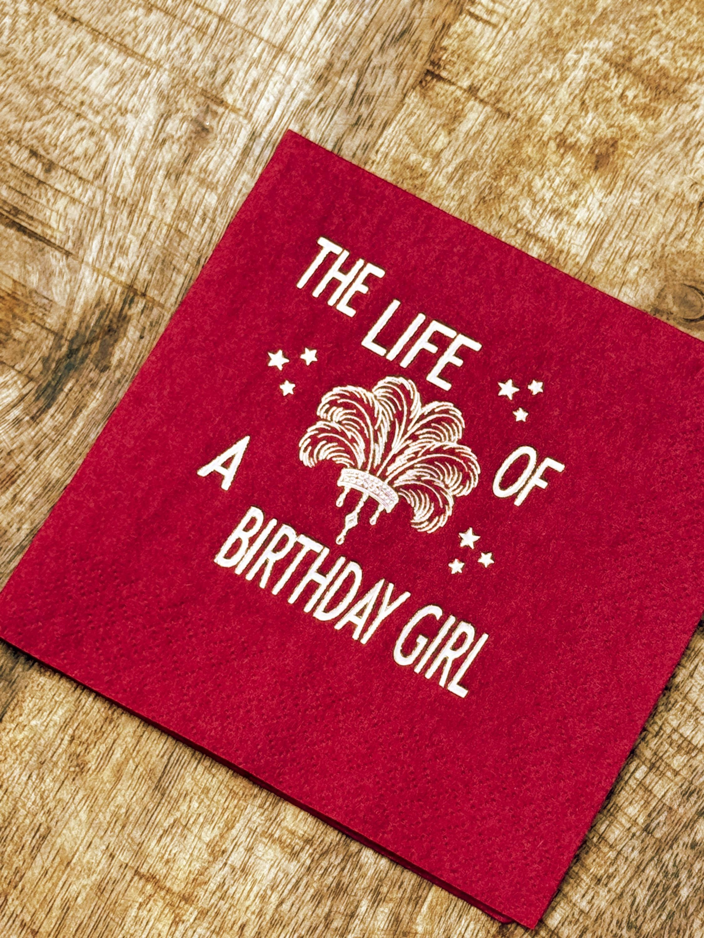 The Life of a Birthday Girl Napkins | Foil-Stamped Taylor-Inspired Party Decor