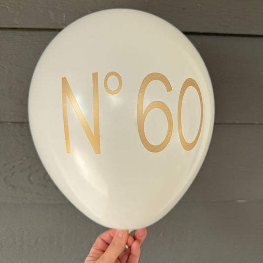 No 60 Couture Birthday Balloons – Elegant 60th Birthday Decorations