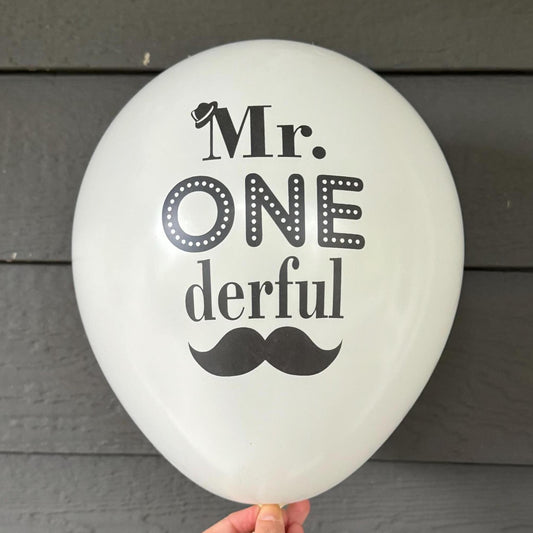 Mr. Onederful Balloons – First Birthday Decorations for Boys