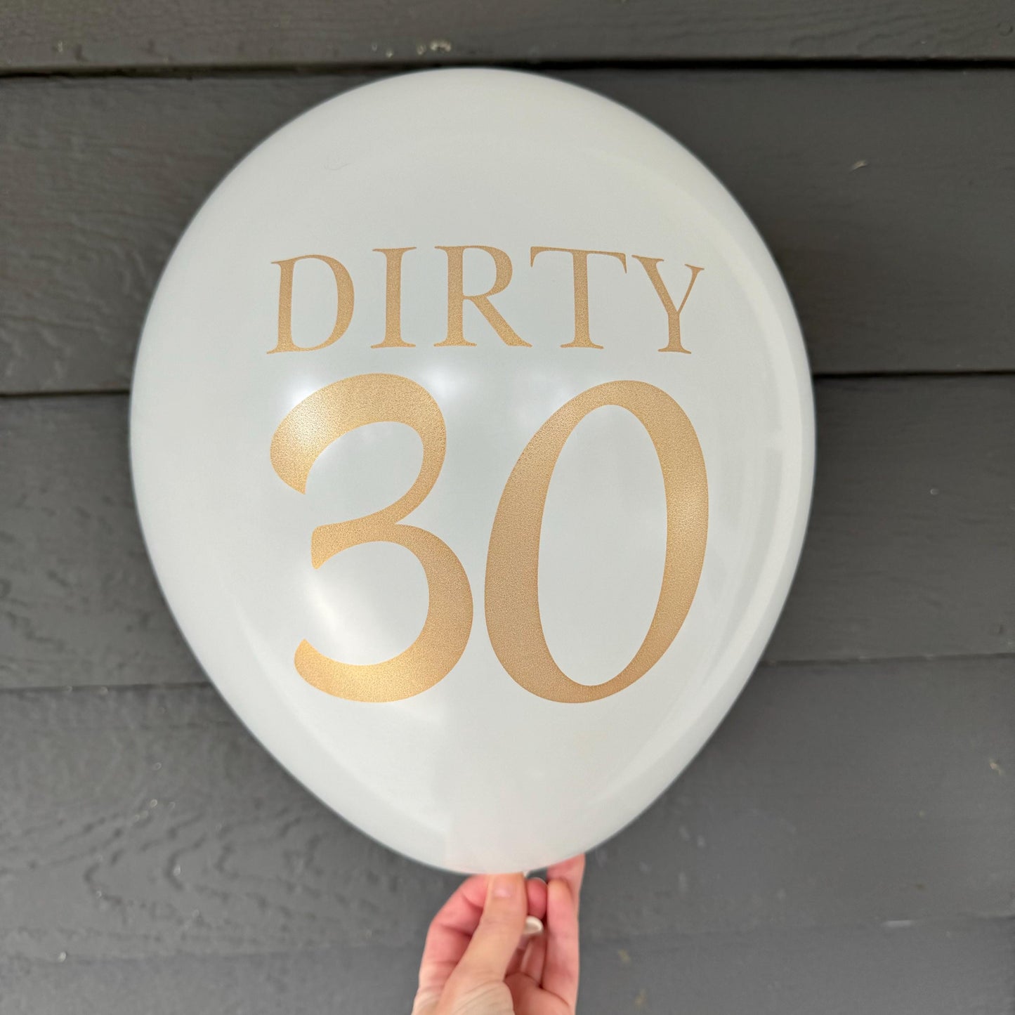 Dirty 30 Balloons – Bold Black and White 30th Birthday Party Decorations