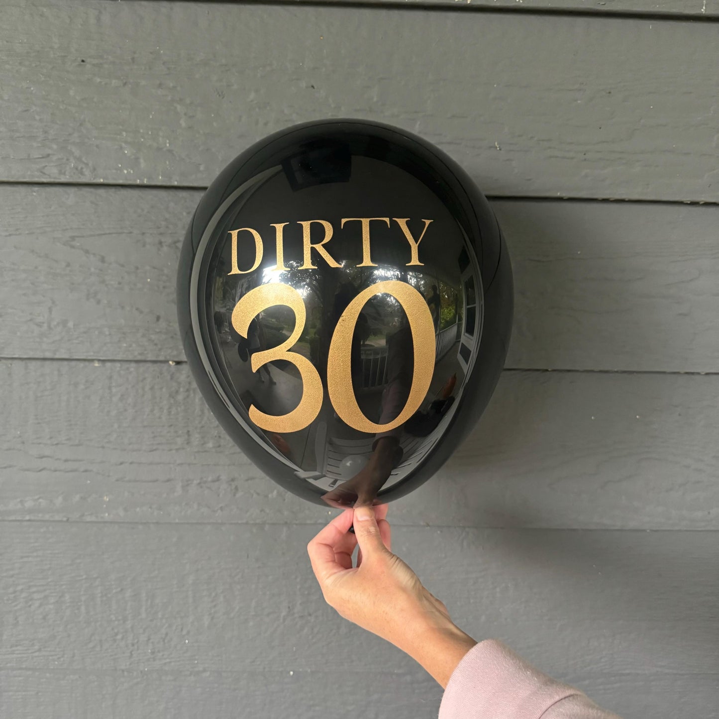 Dirty 30 Balloons – Bold Black and White 30th Birthday Party Decorations