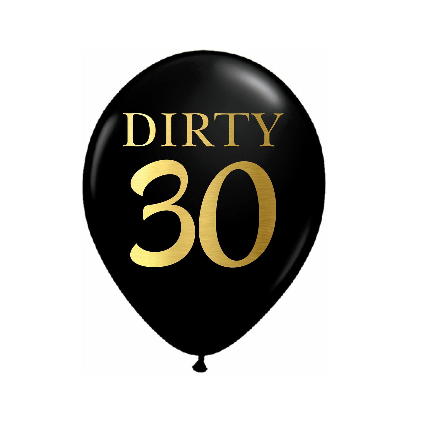 Dirty 30 Balloons – Bold Black and White 30th Birthday Party Decorations