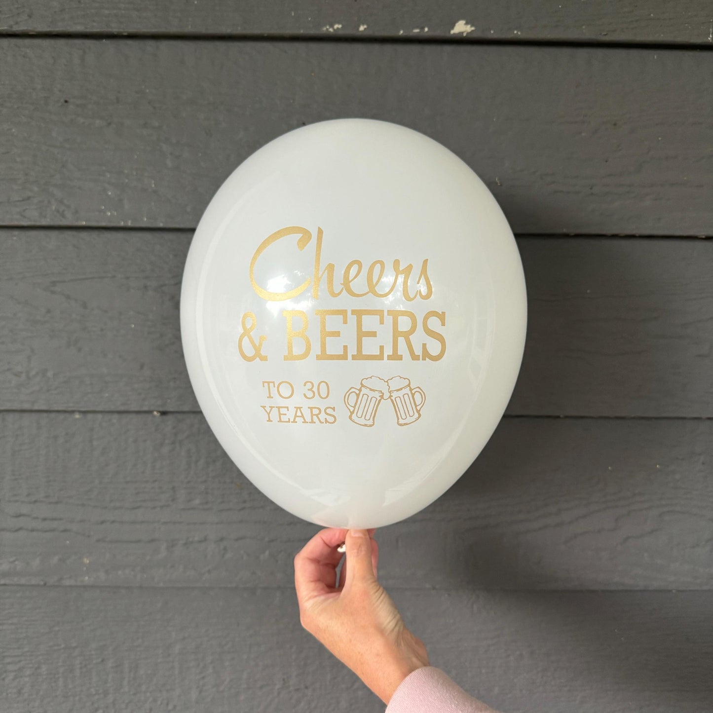 Cheers and Beers to 30 Years Balloons – Perfect for Birthdays, Anniversaries, or Retirement Celebrations