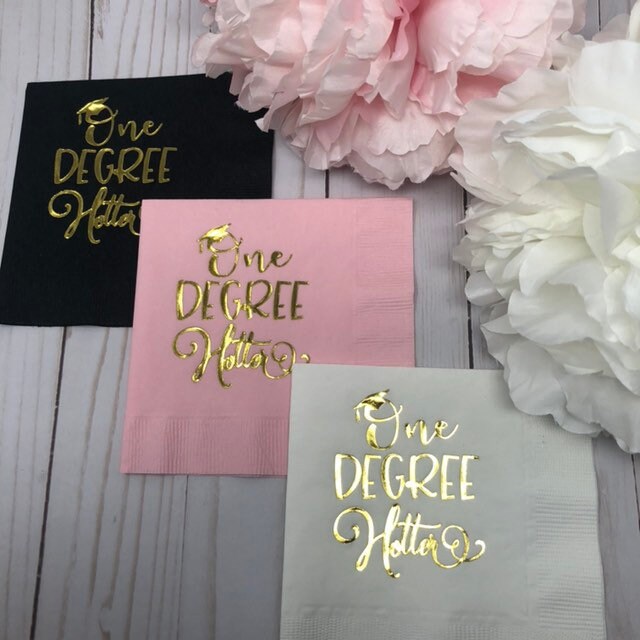 One Degree Hotter Graduation Cocktail Napkins – Stylish Party Decorations for Graduation Celebrations