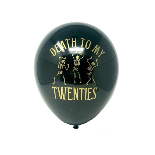 Death to My Twenties Balloons – Gothic 30th Birthday Party Decorations