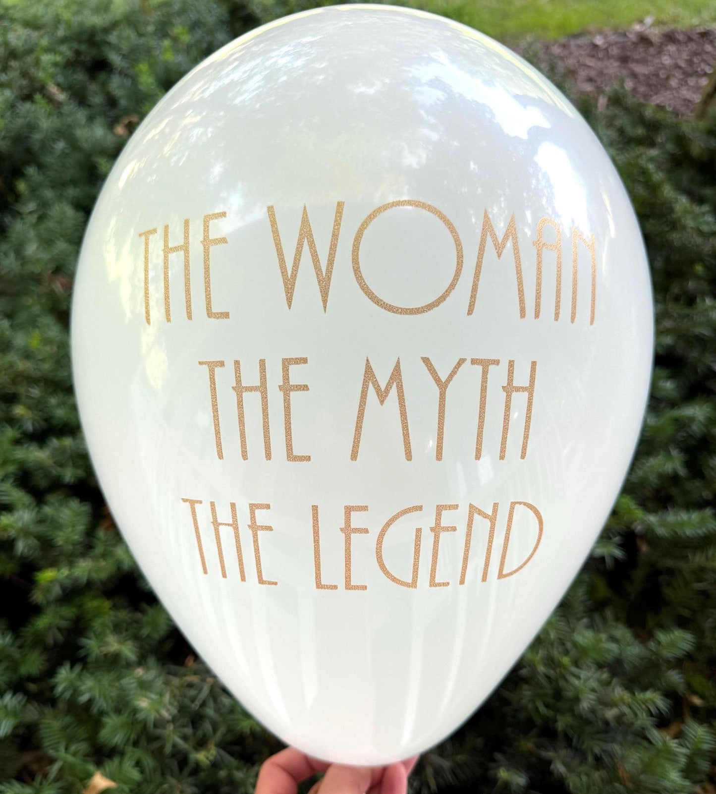 The Woman, The Myth, The Legend Balloons - 12" Birthday & Retirement Party Decorations