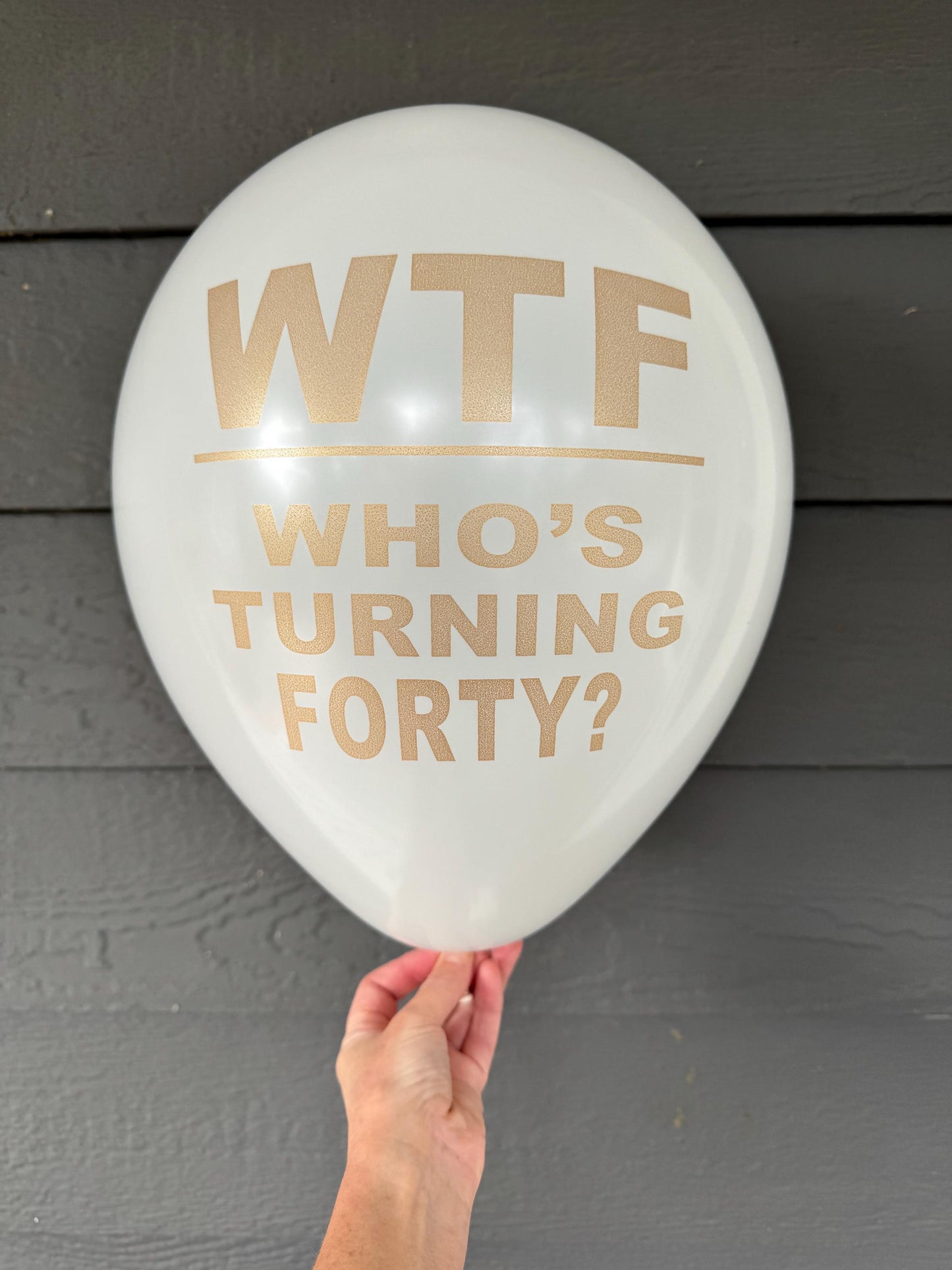 WTF Who’s Turning Forty? Balloons – Bold & Hilarious 40th Birthday Decor