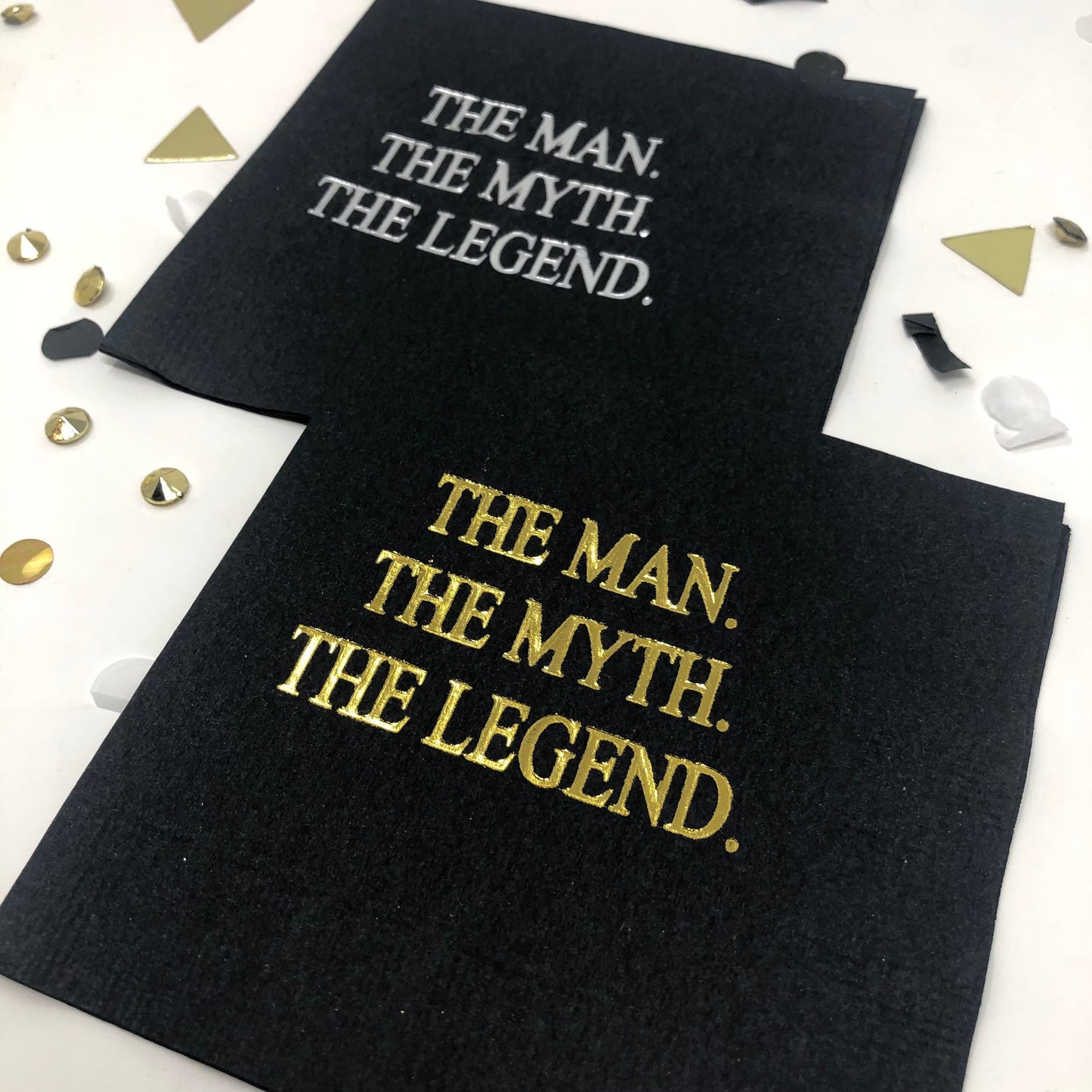 The Man The Myth The Legend Cups, Birthday Party Cup For Him, Retirement Party Cup, 16 ounce Black Stadium Cup, Sets of 10