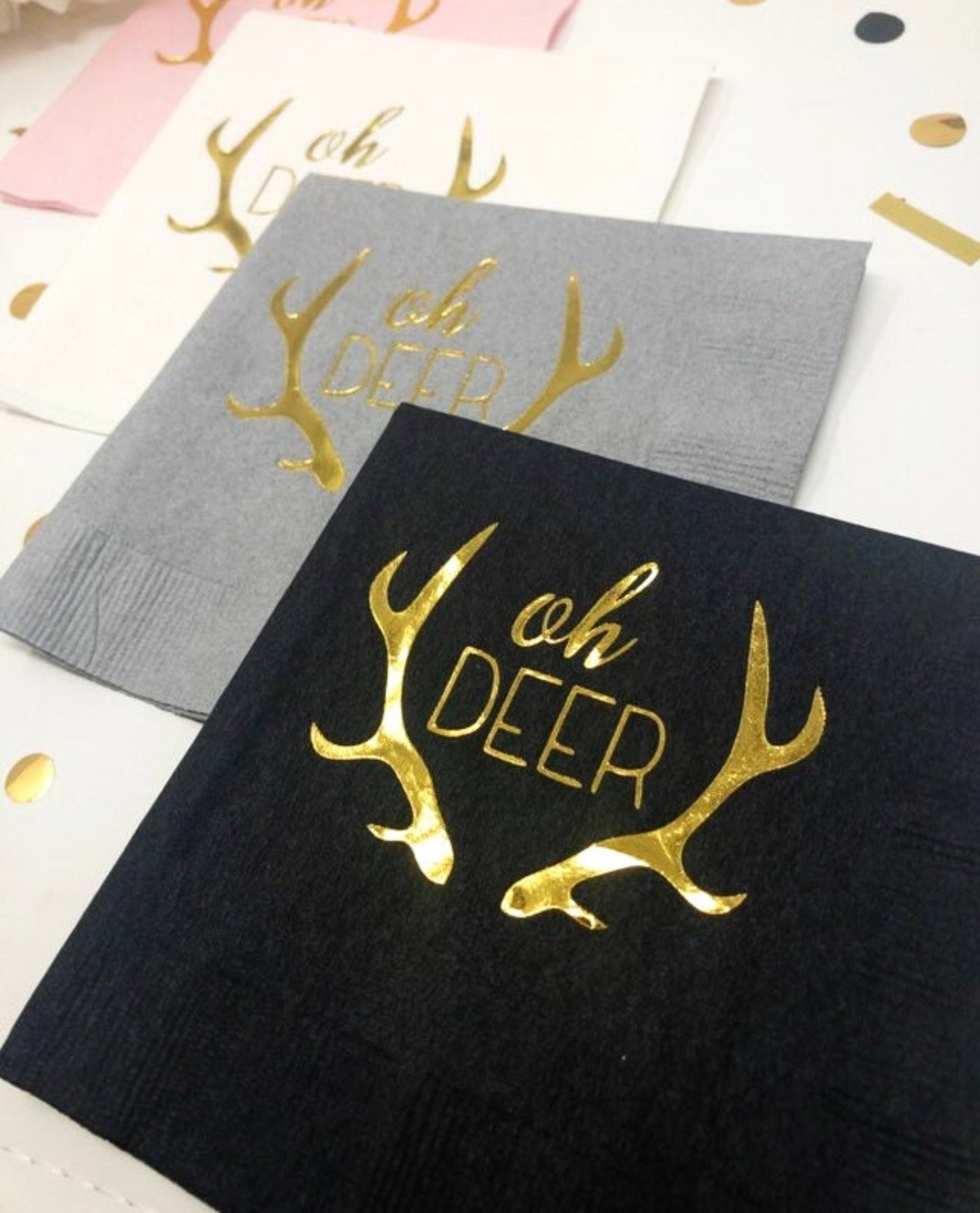 Oh Deer Cocktail Napkins – Perfect for Baby Showers or Hunting-Themed Parties