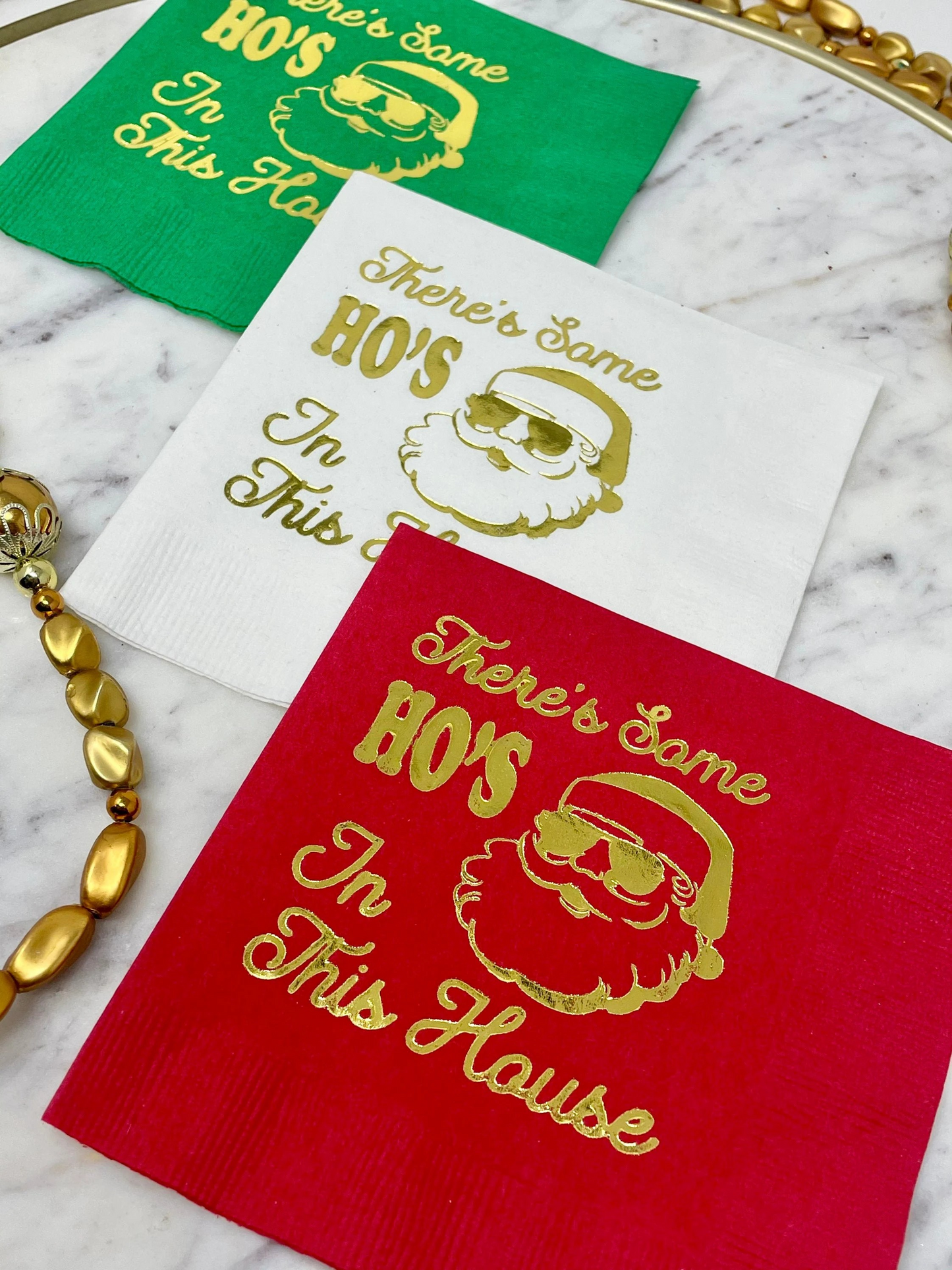 There's Some Ho's in the House Cocktail Napkins - Perfect for Christmas Parties