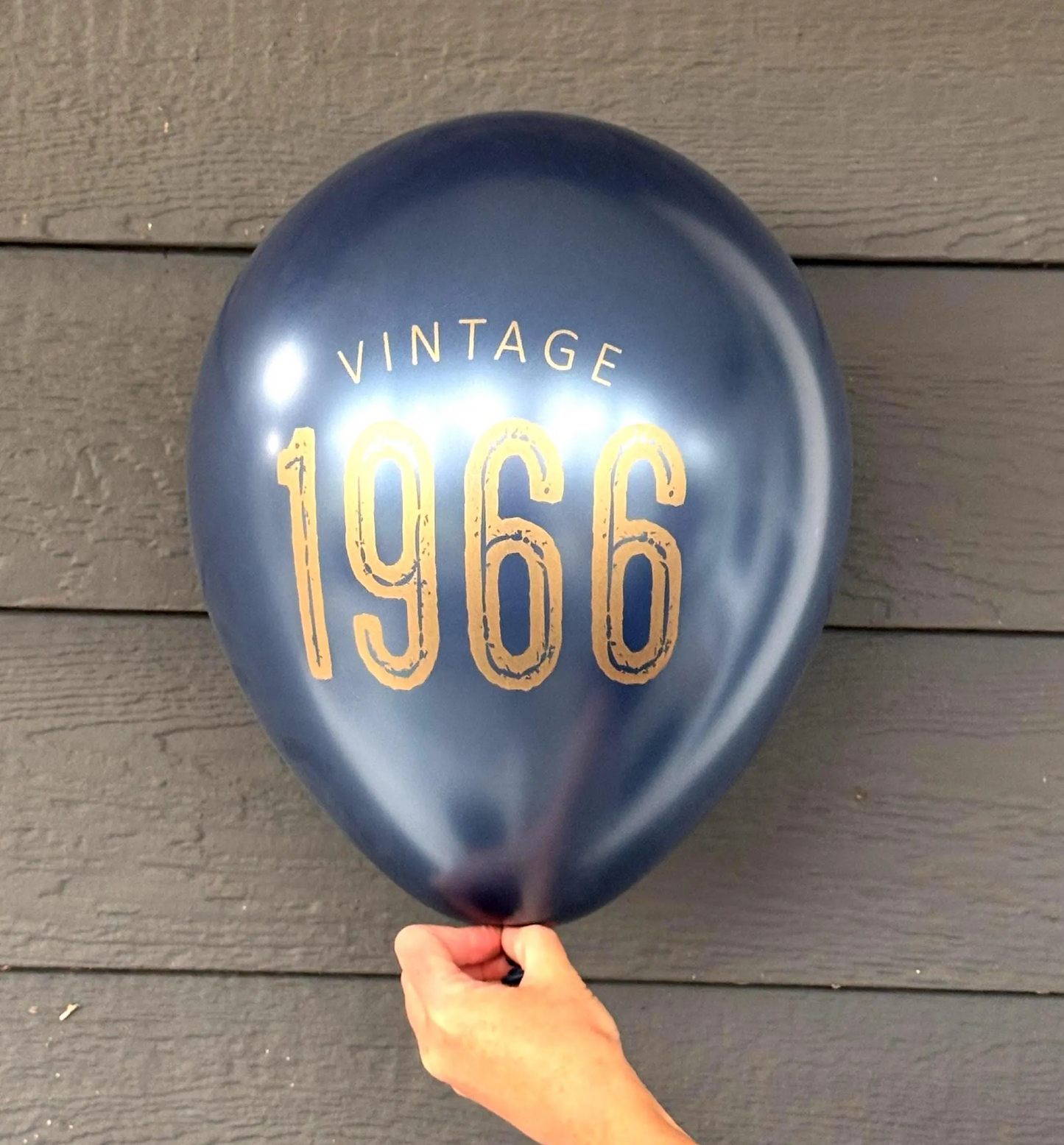 60th Birthday Balloons – Vintage 1966 Navy with Gold Lettering