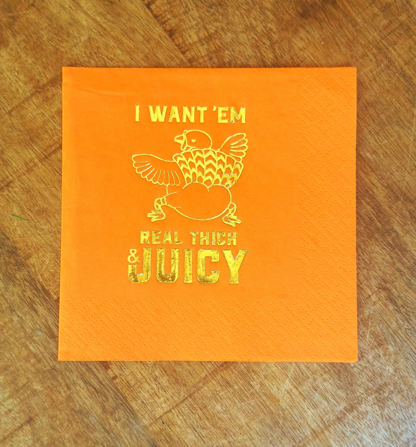 Funny Thanksgiving Cocktail Napkins: Foil Stamped - Set of 20