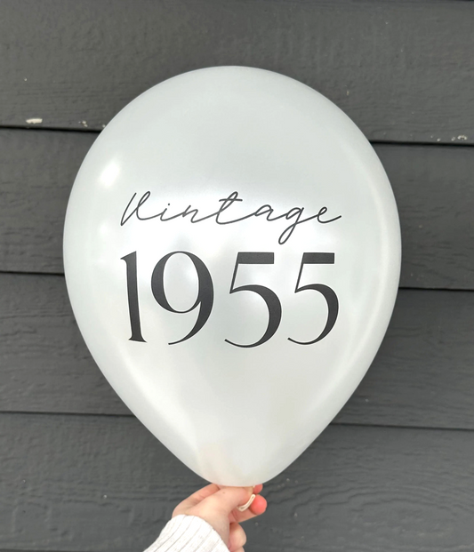 Vintage 1955 Balloon – Pearl White 70th Birthday Party Decor