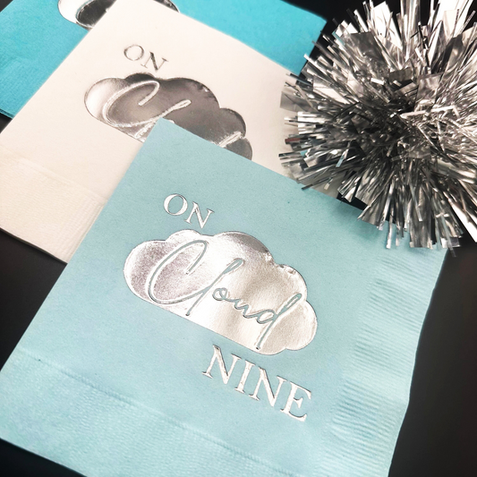 On Cloud Nine Cocktail Napkins - Perfect for Baby Showers, Weddings, and Celebrations