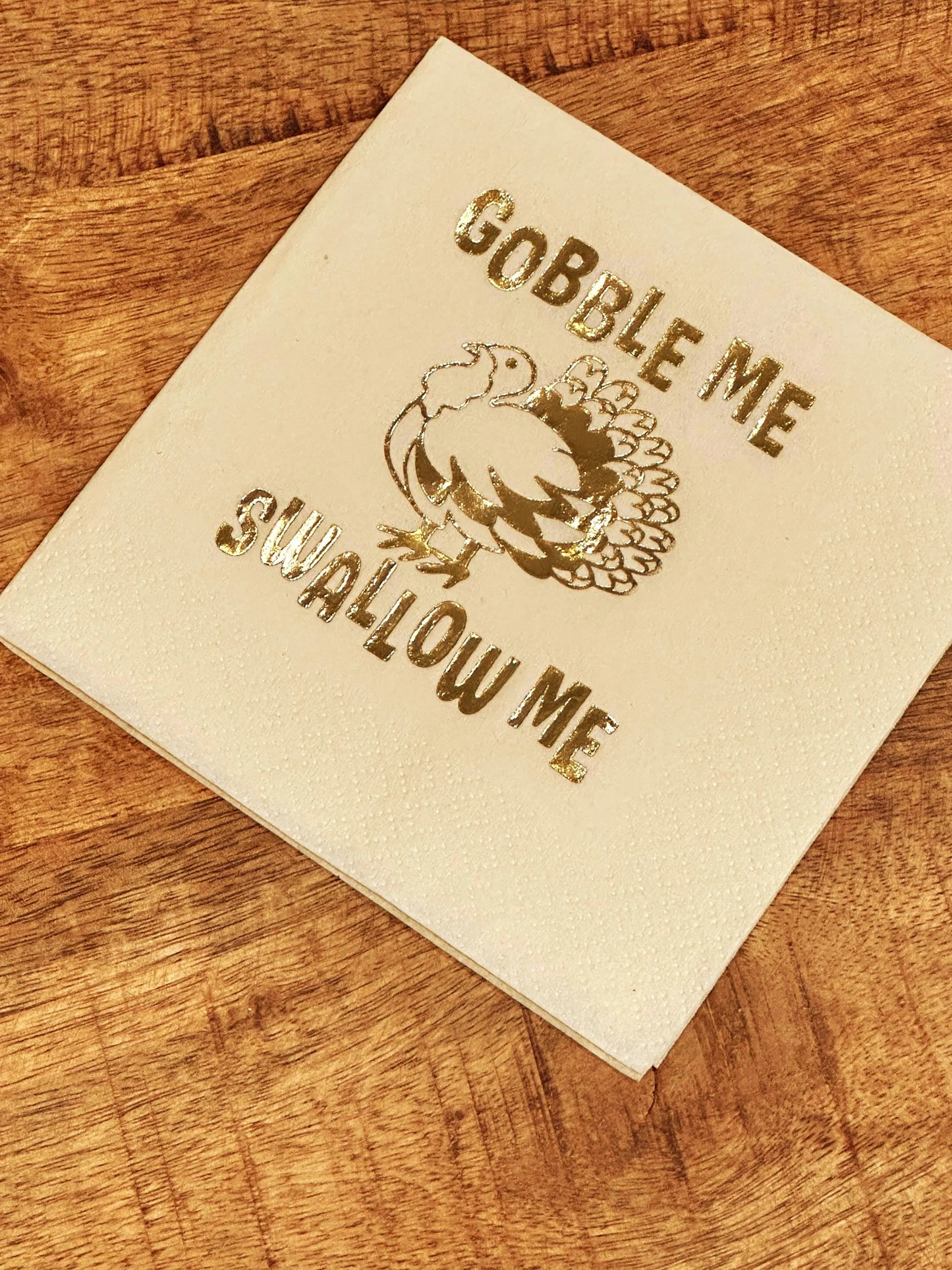 Funny Thanksgiving Cocktail Napkins: Foil Stamped - Set of 20