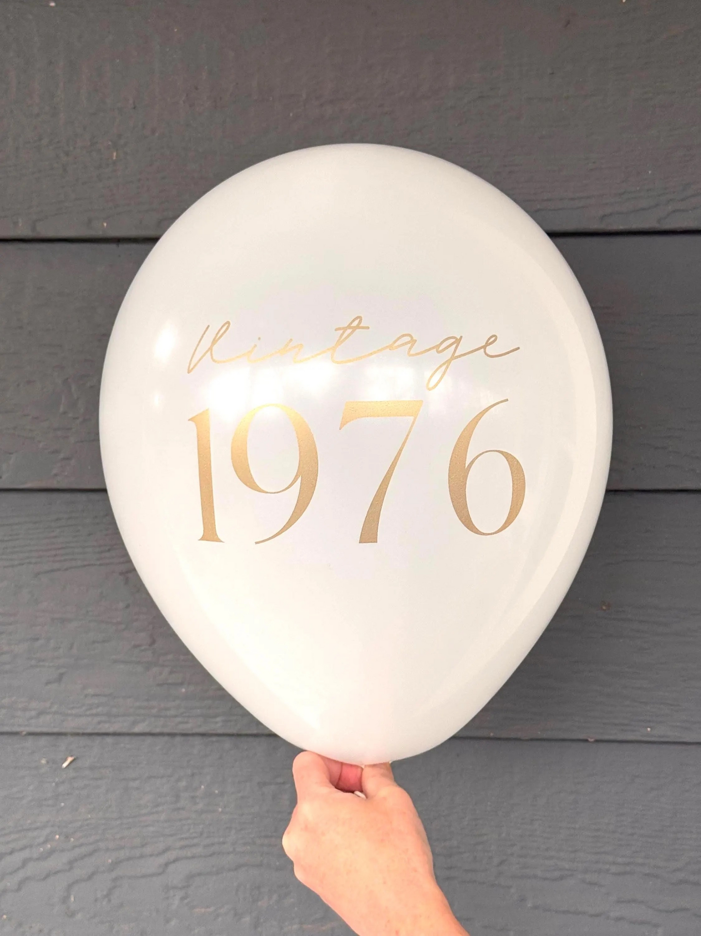Vintage 1976 Gold Balloon – 12" Latex Balloons for 50th Birthday & Milestone Parties