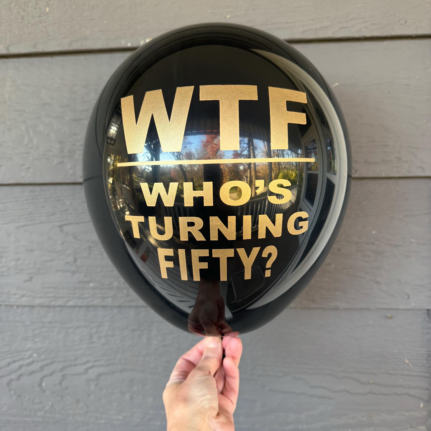 WTF Who’s Turning Fifty Balloons – Hilarious 50th Birthday Decor