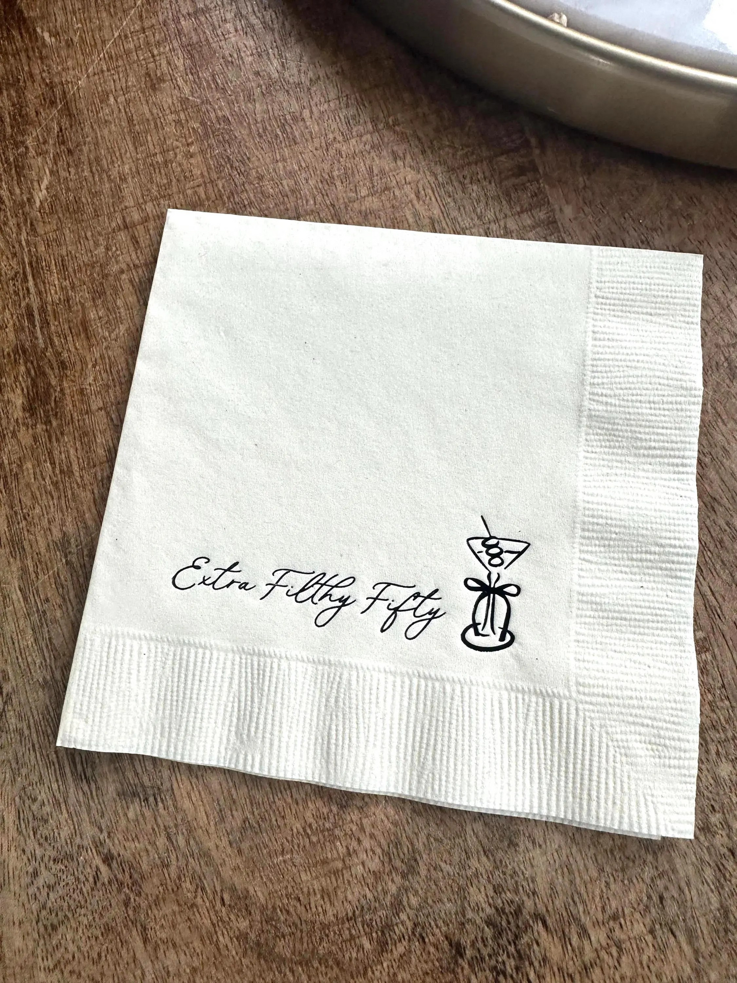 Extra Filthy Fifty Cocktail Napkins – Custom Foil Stamped 50th Birthday Party Napkins