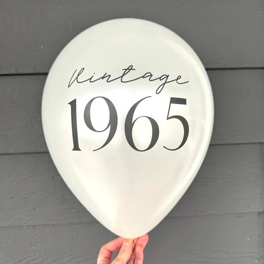 Vintage 1965 Balloon – Pearl White 60th Birthday Party Decor