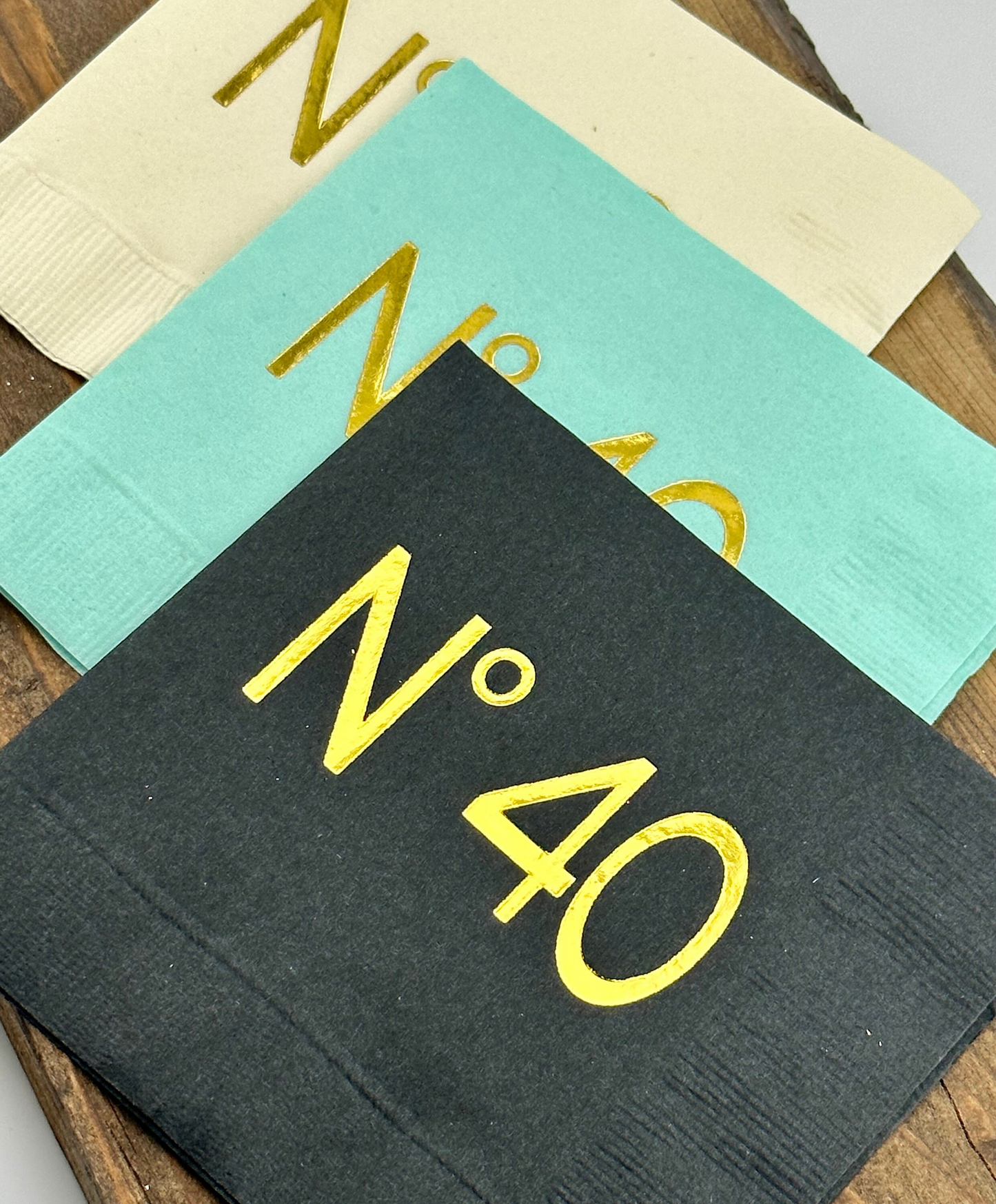 No 40 Couture Cocktail Napkins – Elegant 40th Birthday Party Decorations