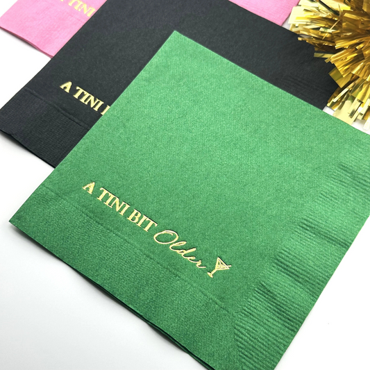 A Tini Bit Older Martini-Themed Cocktail Napkins – Perfect for Any Age Birthday Party